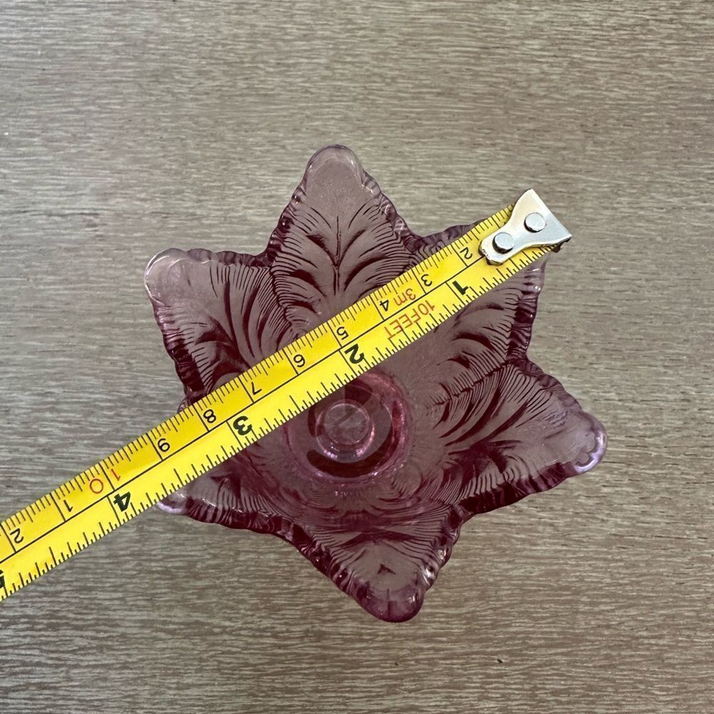 Vintage Fenton Pink Depression Glass Reversible Tulip Candle Holder - Picture 5 of 5